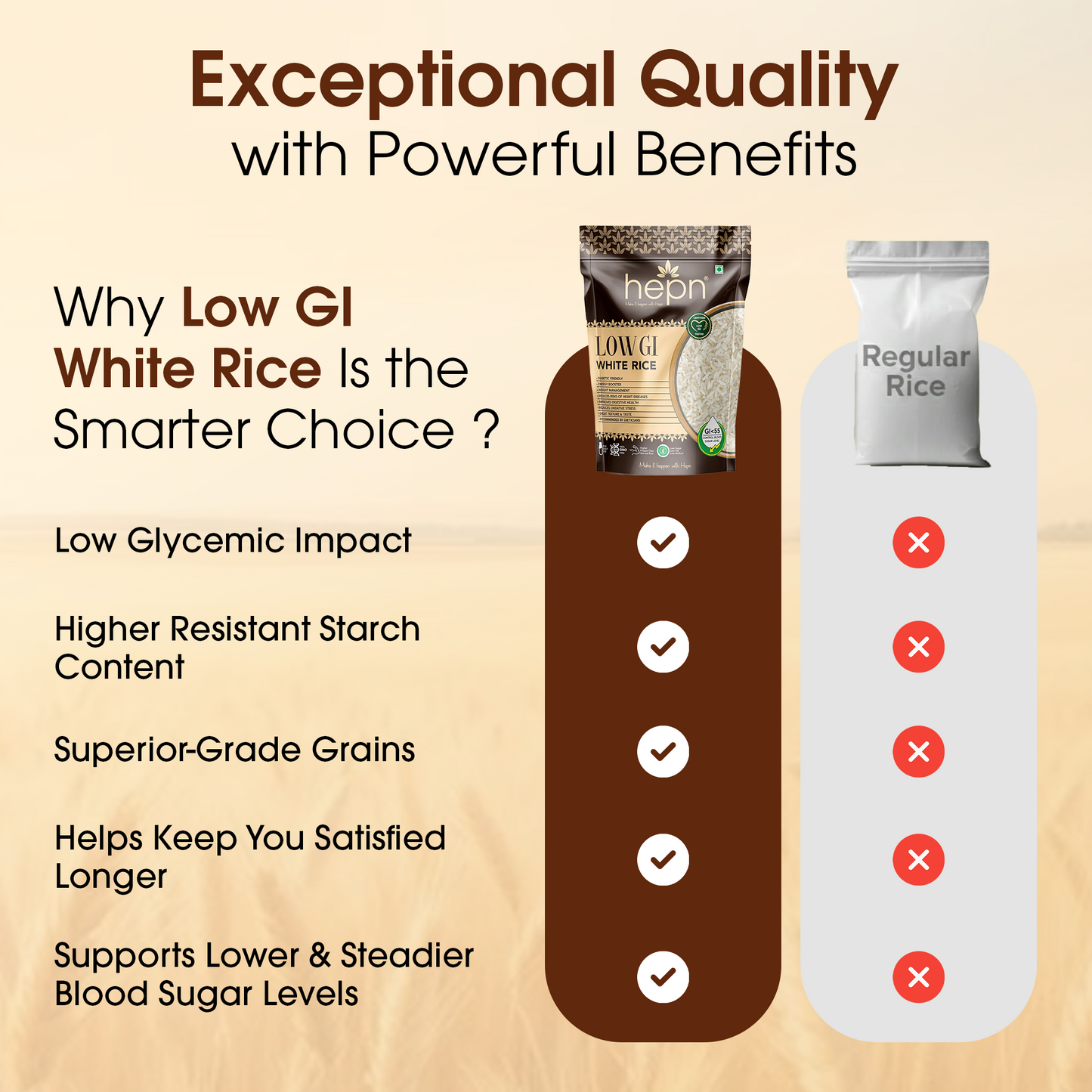 hepn Low GI White Rice (900g)