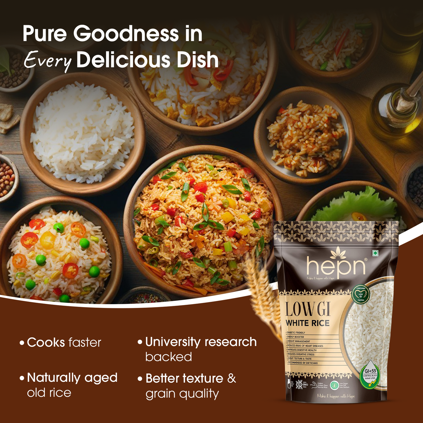 hepn Low GI White Rice (900g)