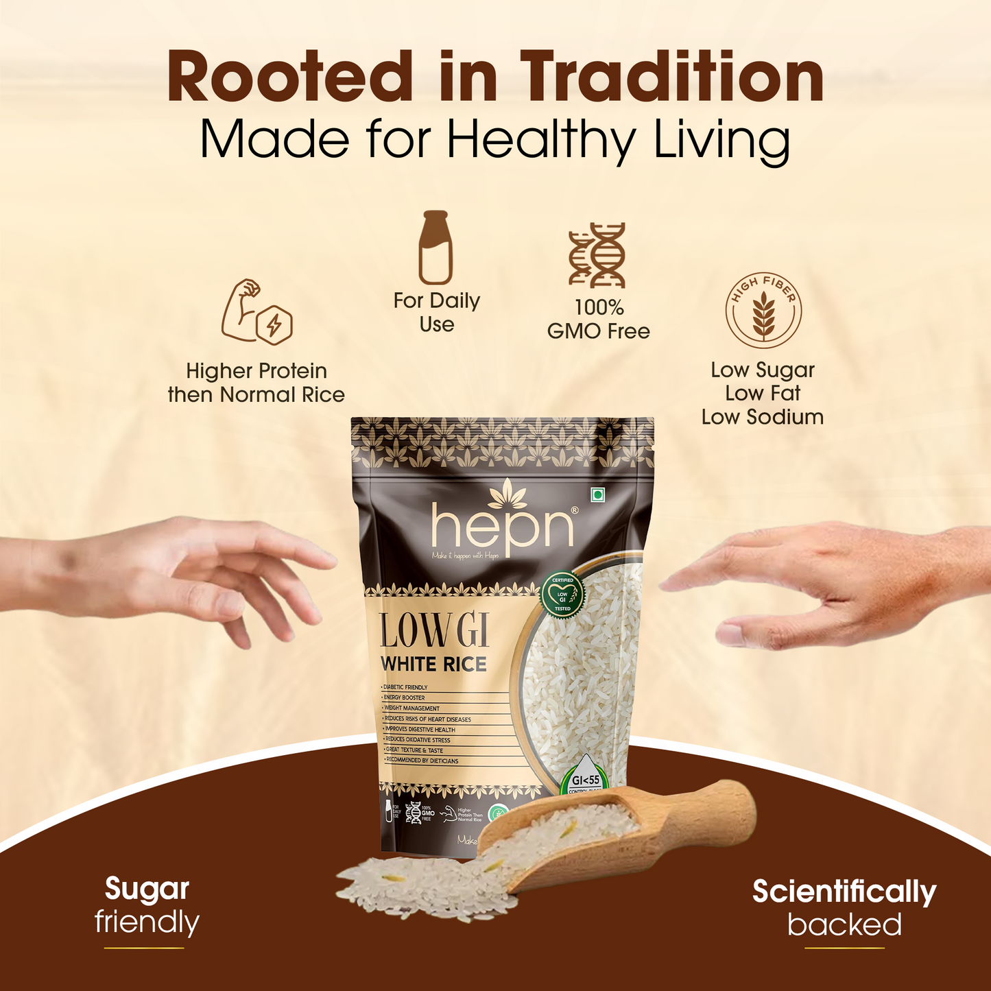 hepn Low GI White Rice (900g)