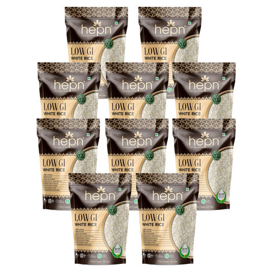 hepn Low GI White Rice Pack of 10 (900g*10)