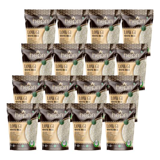 hepn Low GI White Rice Pack of 16 (900g*16)